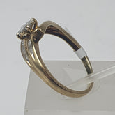 LADIES 9CT DIAMOND RING 2.0GMS Ring Size Q / 8.5 US